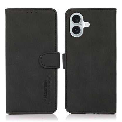 KHAZNEH Matte Texture Leather Phone Case, For iPhone 16e / 17e, For iPhone 17 Pro Max, For iPhone 17 Pro, For iPhone 17, For iPhone Air, For iPhone 16 Pro Max