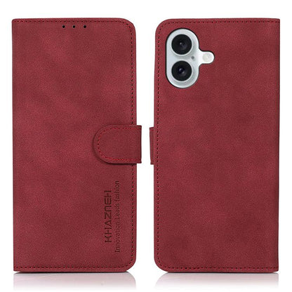 KHAZNEH Matte Texture Leather Phone Case, For iPhone 17 Pro Max, For iPhone 17 Pro, For iPhone 17, For iPhone Air, For iPhone 16e, For iPhone 16 Pro Max