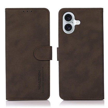 KHAZNEH Matte Texture Leather Phone Case, For iPhone 17 Pro Max, For iPhone 17 Pro, For iPhone 17, For iPhone Air, For iPhone 16e, For iPhone 16 Pro Max