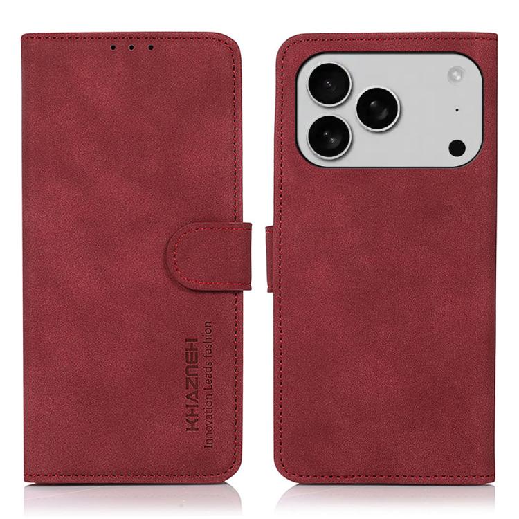 KHAZNEH Matte Texture Leather Phone Case, For iPhone 17 Pro Max, For iPhone 17 Pro, For iPhone 17, For iPhone Air, For iPhone 16e, For iPhone 16 Pro Max