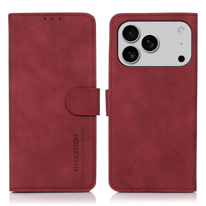 KHAZNEH Matte Texture Leather Phone Case, For iPhone 17 Pro Max, For iPhone 17 Pro, For iPhone 17, For iPhone Air, For iPhone 16e, For iPhone 16 Pro Max