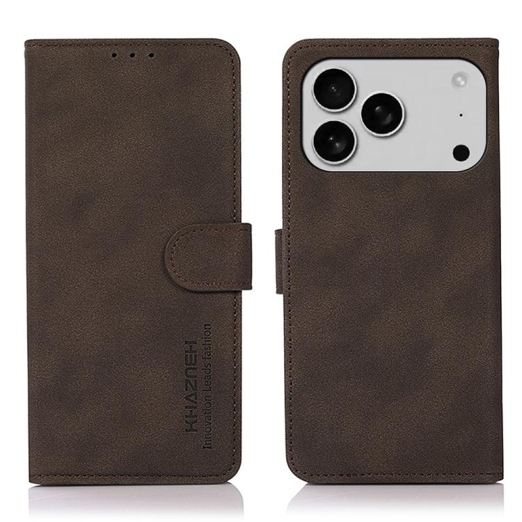 KHAZNEH Matte Texture Leather Phone Case, For iPhone 17 Pro Max, For iPhone 17 Pro, For iPhone 17, For iPhone Air, For iPhone 16e, For iPhone 16 Pro Max