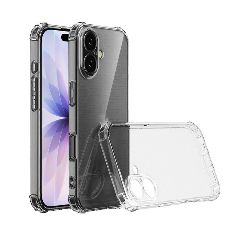 Four-Corner Shockproof Clear TPU Phone Case, For iPhone 17 Pro Max, For iPhone 17 Pro, For iPhone 17, For iPhone Air, For iPhone 16 Pro Max, For iPhone 16 Pro, For iPhone 16 Plus, For iPhone 16, For iPhone 15 Pro Max, For iPhone 15 Pro, For iPhone 15 P...
