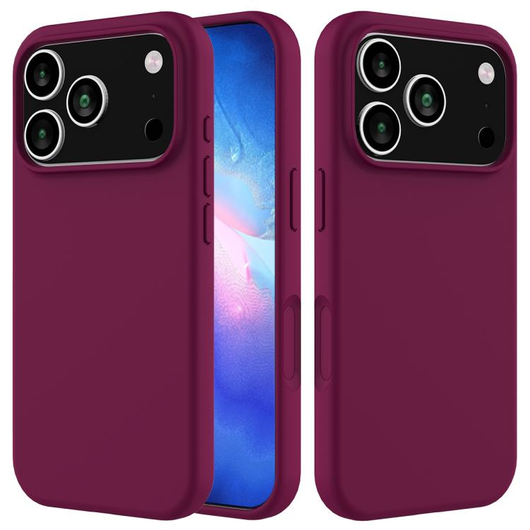 Solid Color Silicone Phone Case, For iPhone 18 Pro / 17 Pro, For iPhone 18 Pro Max / 17 Pro Max
