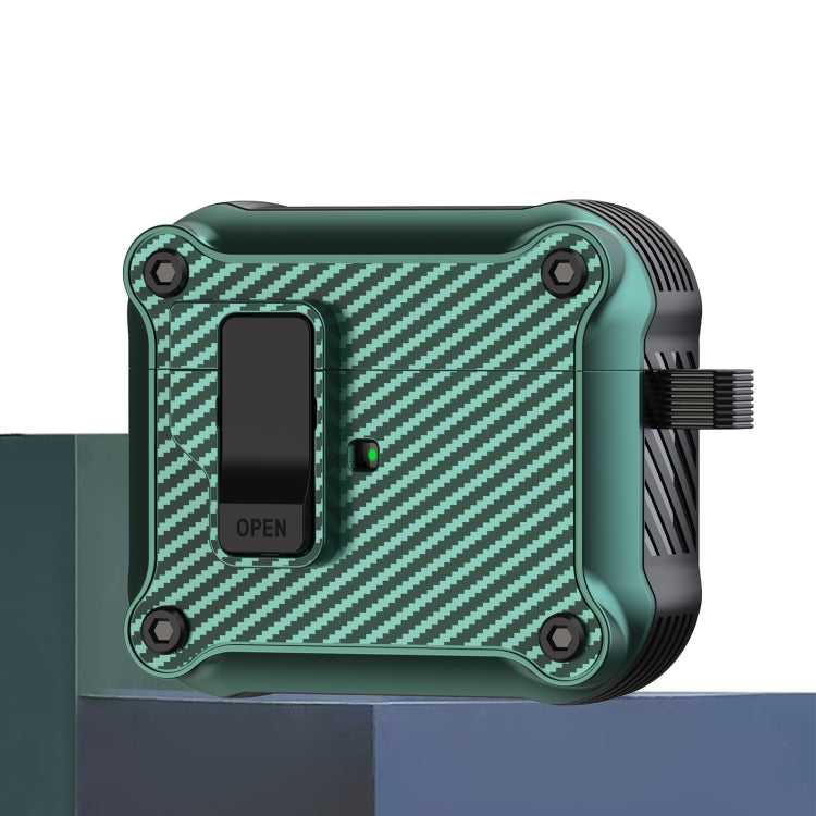 Carbon Fiber Magnetic Automatic Switch Earphone Protective Case, For AirPods 4, For AirPods Pro 2, For AirPods 3, For AirPods Pro