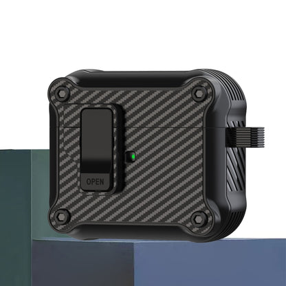 Carbon Fiber Magnetic Automatic Switch Earphone Protective Case, For AirPods 4 / AirPods 5, For AirPods Pro 2, For AirPods 3, For AirPods Pro