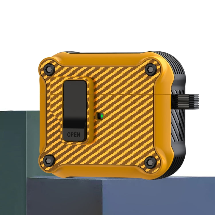 Carbon Fiber Magnetic Automatic Switch Earphone Protective Case, For AirPods 4, For AirPods Pro 2, For AirPods 3, For AirPods Pro