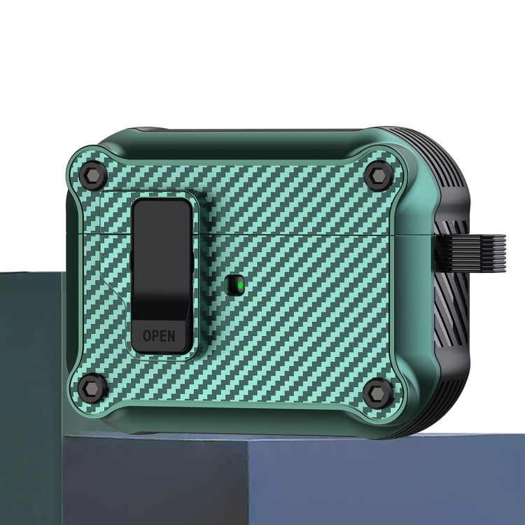 Carbon Fiber Magnetic Automatic Switch Earphone Protective Case, For AirPods 4 / AirPods 5, For AirPods Pro 2, For AirPods 3, For AirPods Pro