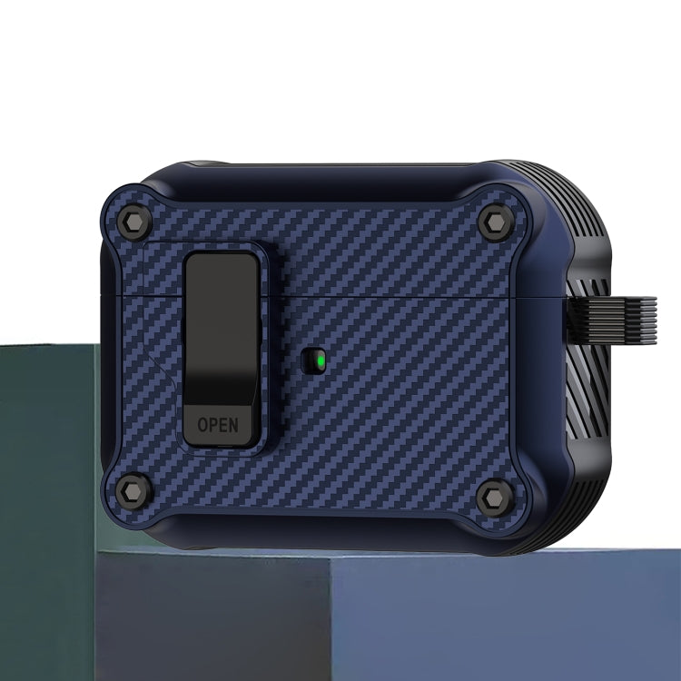 Carbon Fiber Magnetic Automatic Switch Earphone Protective Case, For AirPods 4 / AirPods 5, For AirPods Pro 2, For AirPods 3, For AirPods Pro