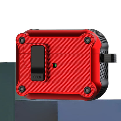 Carbon Fiber Magnetic Automatic Switch Earphone Protective Case, For AirPods 4 / AirPods 5, For AirPods Pro 2, For AirPods 3, For AirPods Pro