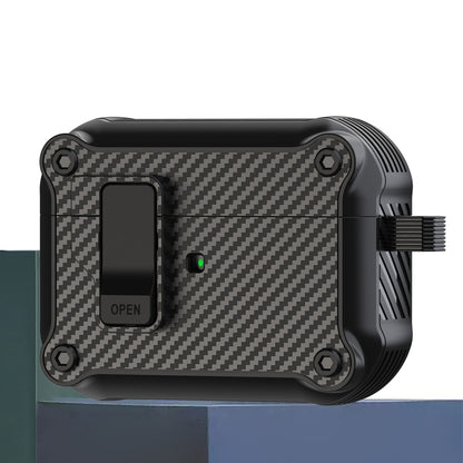 Carbon Fiber Magnetic Automatic Switch Earphone Protective Case, For AirPods 4 / AirPods 5, For AirPods Pro 2, For AirPods 3, For AirPods Pro