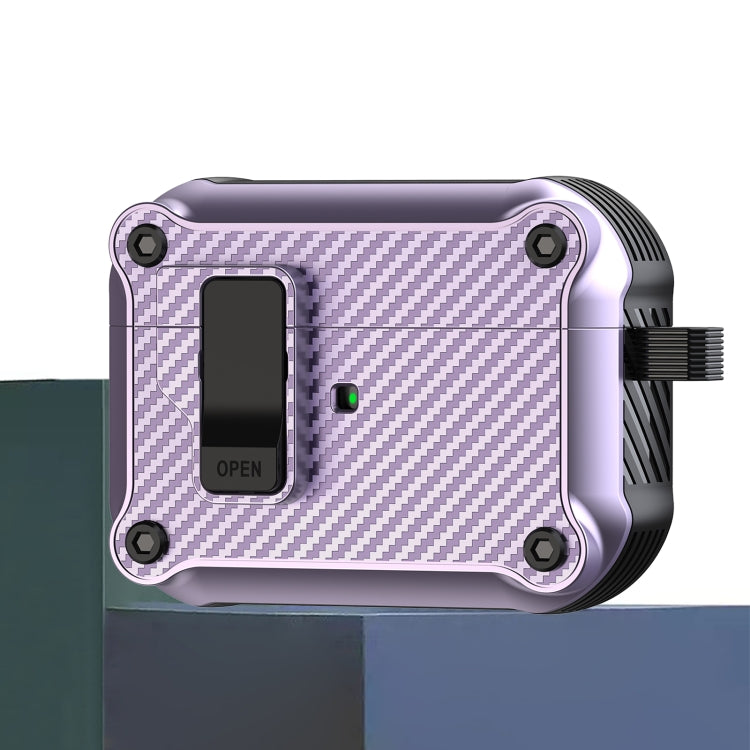 Carbon Fiber Magnetic Automatic Switch Earphone Protective Case, For AirPods 4 / AirPods 5, For AirPods Pro 2, For AirPods 3, For AirPods Pro