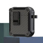 Carbon Fiber Magnetic Automatic Switch Earphone Protective Case, For AirPods 1 / 2