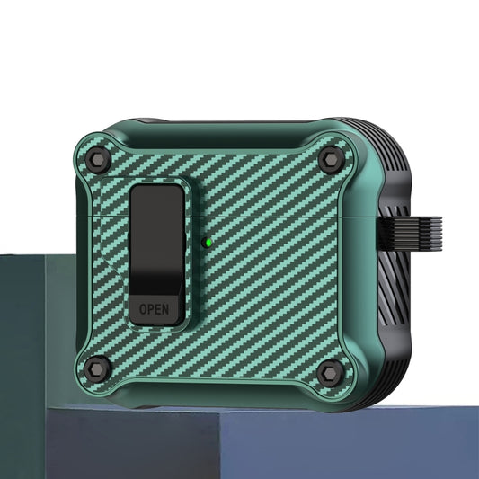 Carbon Fiber Magnetic Automatic Switch Earphone Protective Case, For AirPods 4, For AirPods Pro 2, For AirPods 3, For AirPods Pro