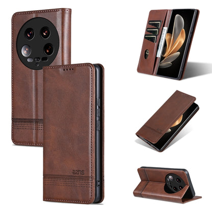 AZNS Magnetic Calf Texture Flip Leather Phone Case