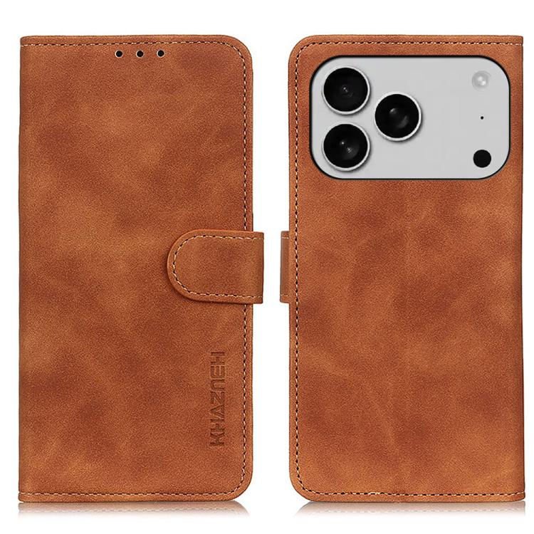 KHAZNEH Retro Texture Leather Phone Case