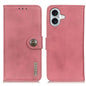KHAZNEH Cowhide Texture Horizontal Flip Leather Phone Case, For iPhone 16e / 17e, For iPhone 16 Pro Max, For iPhone 16 Pro, For iPhone 16 Plus, For iPhone 16, For iPhone 15 Pro Max