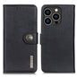 KHAZNEH Cowhide Texture Horizontal Flip Leather Phone Case, For iPhone 16e / 17e, For iPhone 16 Pro Max, For iPhone 16 Pro, For iPhone 16 Plus, For iPhone 16, For iPhone 15 Pro Max