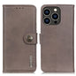 KHAZNEH Cowhide Texture Horizontal Flip Leather Phone Case, For iPhone 16e / 17e, For iPhone 16 Pro Max, For iPhone 16 Pro, For iPhone 16 Plus, For iPhone 16, For iPhone 15 Pro Max