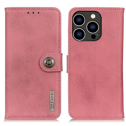 KHAZNEH Cowhide Texture Horizontal Flip Leather Phone Case