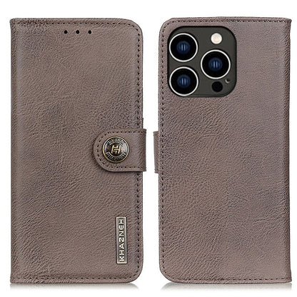 KHAZNEH Cowhide Texture Horizontal Flip Leather Phone Case, For iPhone 16e / 17e, For iPhone 16 Pro Max, For iPhone 16 Pro, For iPhone 16 Plus, For iPhone 16, For iPhone 15 Pro Max