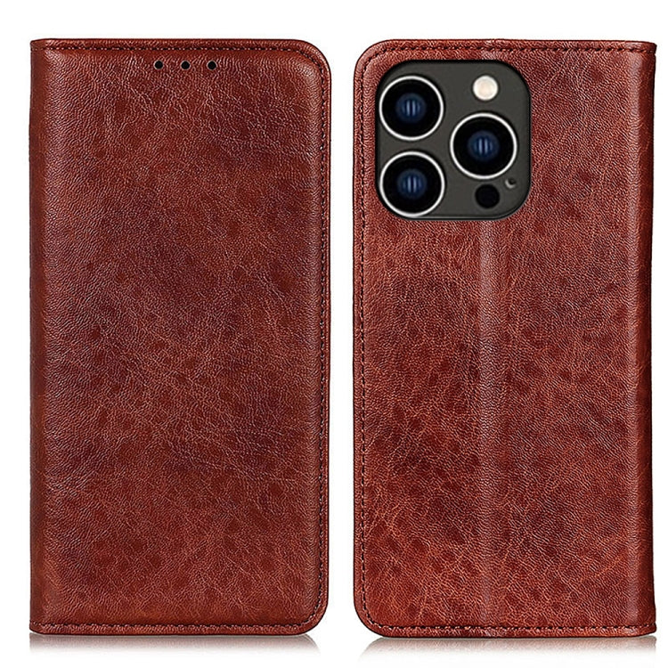 Magnetic Crazy Horse Texture Horizontal Flip Leather Phone Case