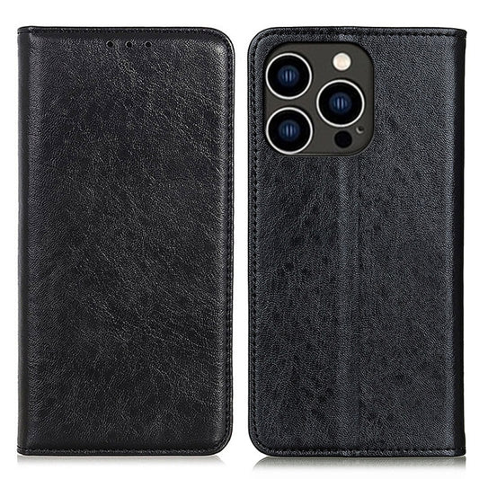 Magnetic Crazy Horse Texture Horizontal Flip Leather Phone Case, For iPhone 16 Pro Max, For iPhone 16 Pro, For iPhone 15 Pro Max, For iPhone 15 Pro, For iPhone 15 Plus, For iPhone 15