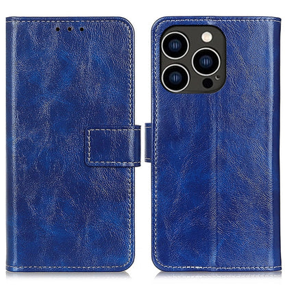 Retro Crazy Horse Texture Horizontal Flip Leather Phone Case