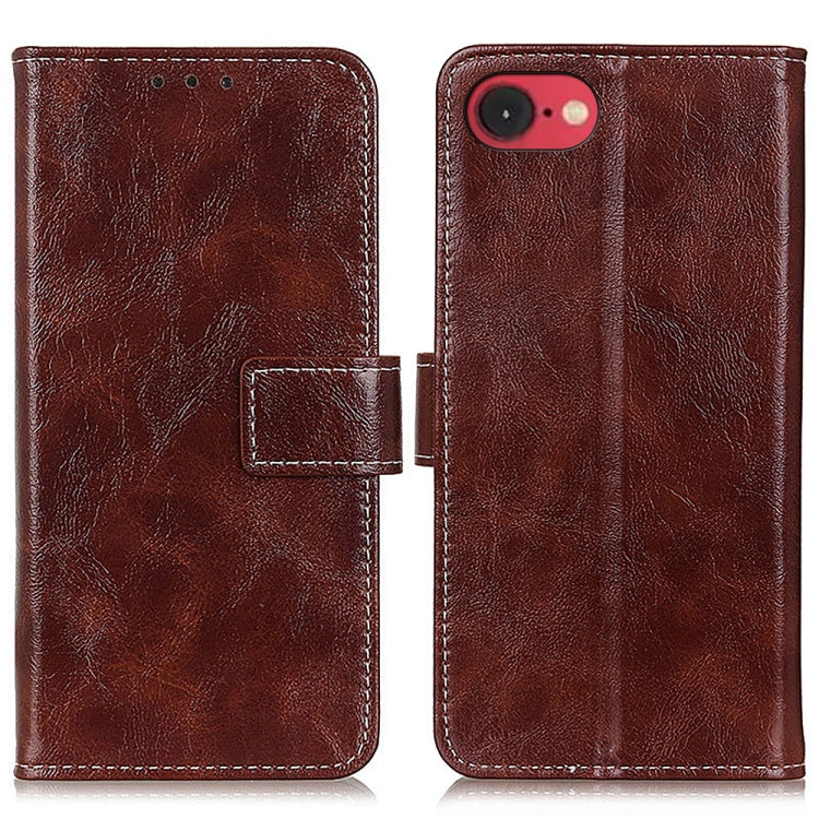 Retro Crazy Horse Texture Horizontal Flip Leather Phone Case, For iPhone 16e / 17e, For iPhone 17 Pro Max, For iPhone 17 Pro, For iPhone 17