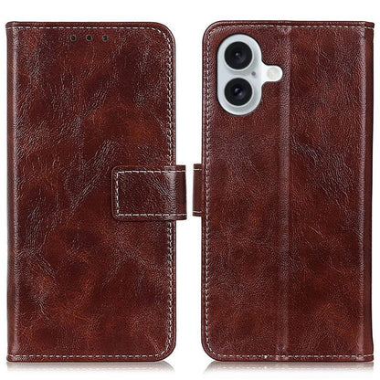 Retro Crazy Horse Texture Horizontal Flip Leather Phone Case, For iPhone 16e / 17e, For iPhone 17 Pro Max, For iPhone 17 Pro, For iPhone 17