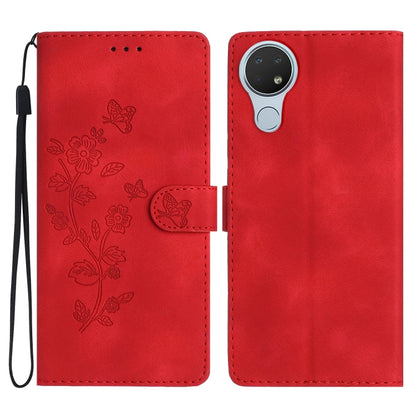 Flower Butterfly Embossing Pattern Leather Phone Case