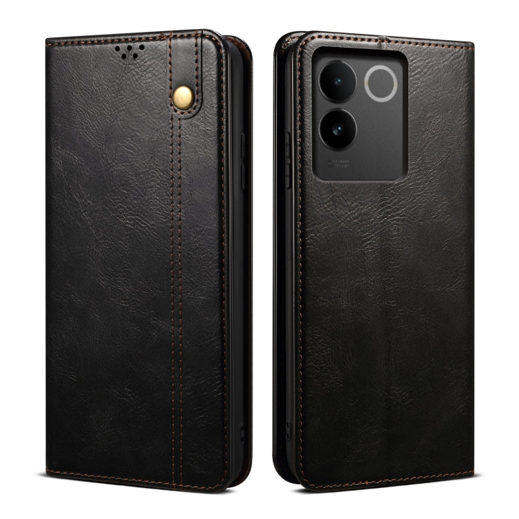 Oil Wax Crazy Horse Texture Leather Phone Case, For vivo S18, For vivo X100 Pro, For vivo X100, For vivo Y36 5G / 4G, For vivo S17e, For vivo Y78 5G