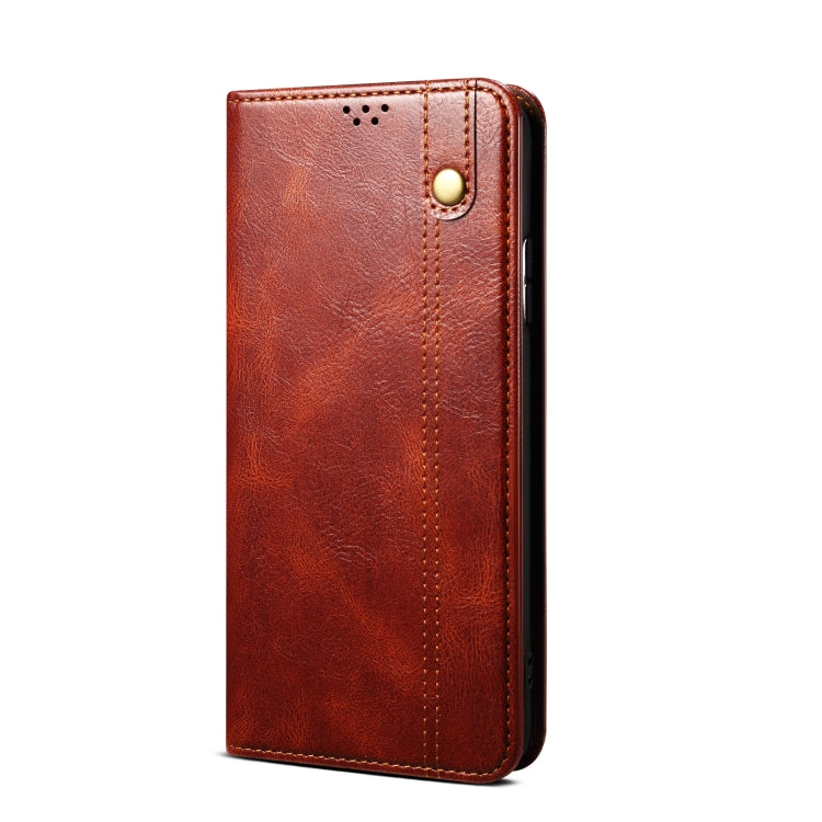 Oil Wax Crazy Horse Texture Leather Phone Case, Series 3