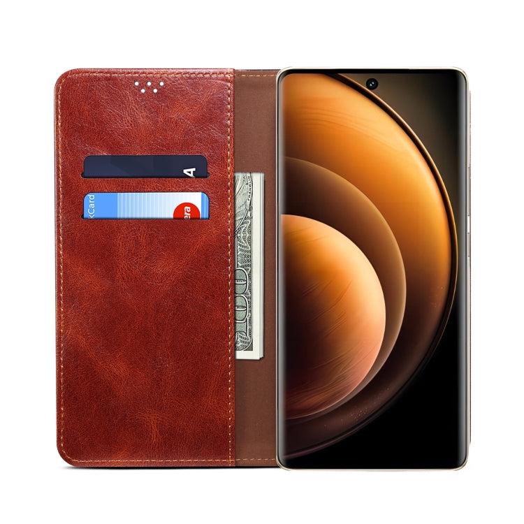 Oil Wax Crazy Horse Texture Leather Phone Case, Series 3