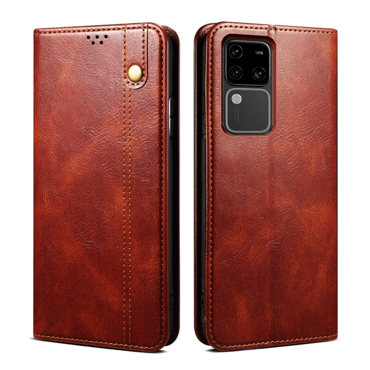 Oil Wax Crazy Horse Texture Leather Phone Case, For vivo S18, For vivo X100 Pro, For vivo X100, For vivo Y36 5G / 4G, For vivo S17e, For vivo Y78 5G