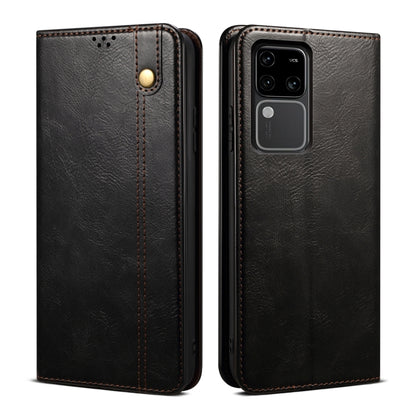 Oil Wax Crazy Horse Texture Leather Phone Case