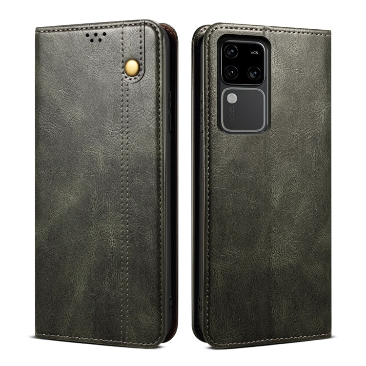 Oil Wax Crazy Horse Texture Leather Phone Case, For vivo S18, For vivo X100 Pro, For vivo X100, For vivo Y36 5G / 4G, For vivo S17e, For vivo Y78 5G