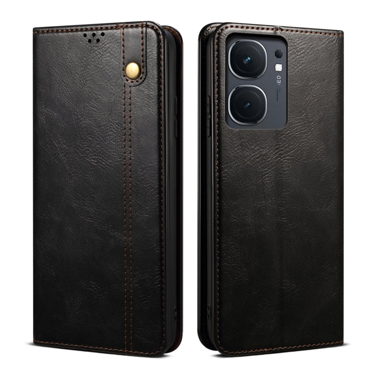 Oil Wax Crazy Horse Texture Leather Phone Case