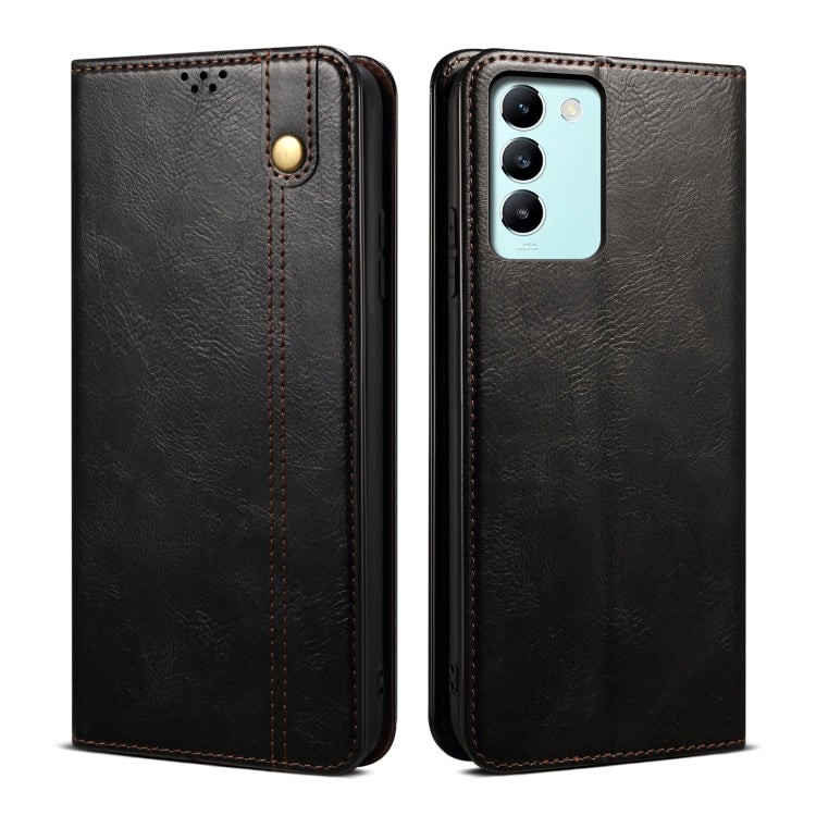 Oil Wax Crazy Horse Texture Leather Phone Case