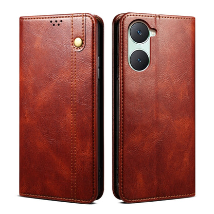 Oil Wax Crazy Horse Texture Leather Phone Case