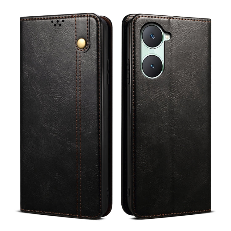 Oil Wax Crazy Horse Texture Leather Phone Case