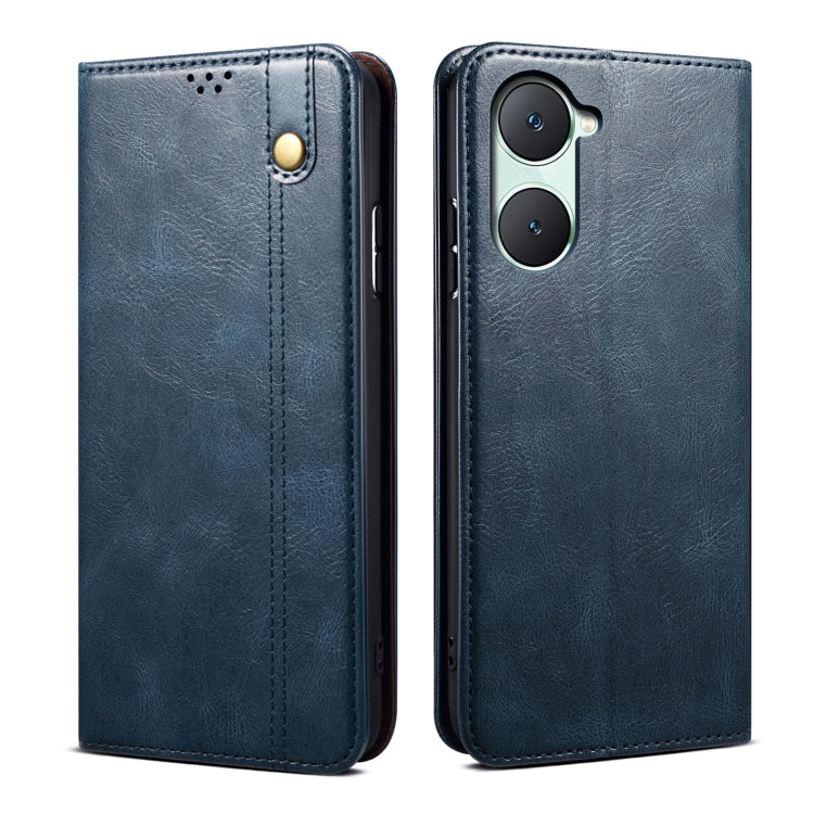 Oil Wax Crazy Horse Texture Leather Phone Case