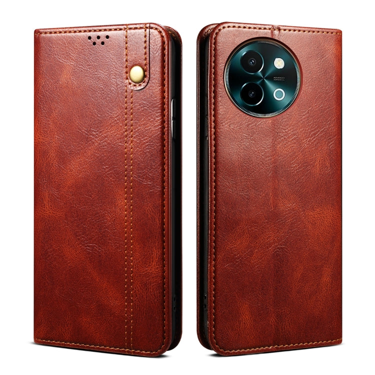 Oil Wax Crazy Horse Texture Leather Phone Case
