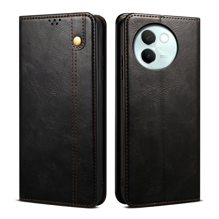 Oil Wax Crazy Horse Texture Leather Phone Case