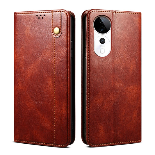 Oil Wax Crazy Horse Texture Leather Phone Case, Series 2