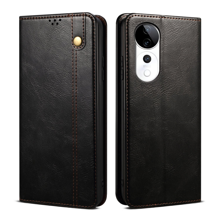 Oil Wax Crazy Horse Texture Leather Phone Case, For vivo V40 Lite 4G IDN / 5G IDN, For vivo V40e 5G India / iQOO Z9s 5G, For vivo S19 Pro, For vivo S19, For vivo X100 Ultra, For vivo Y38 5G Global