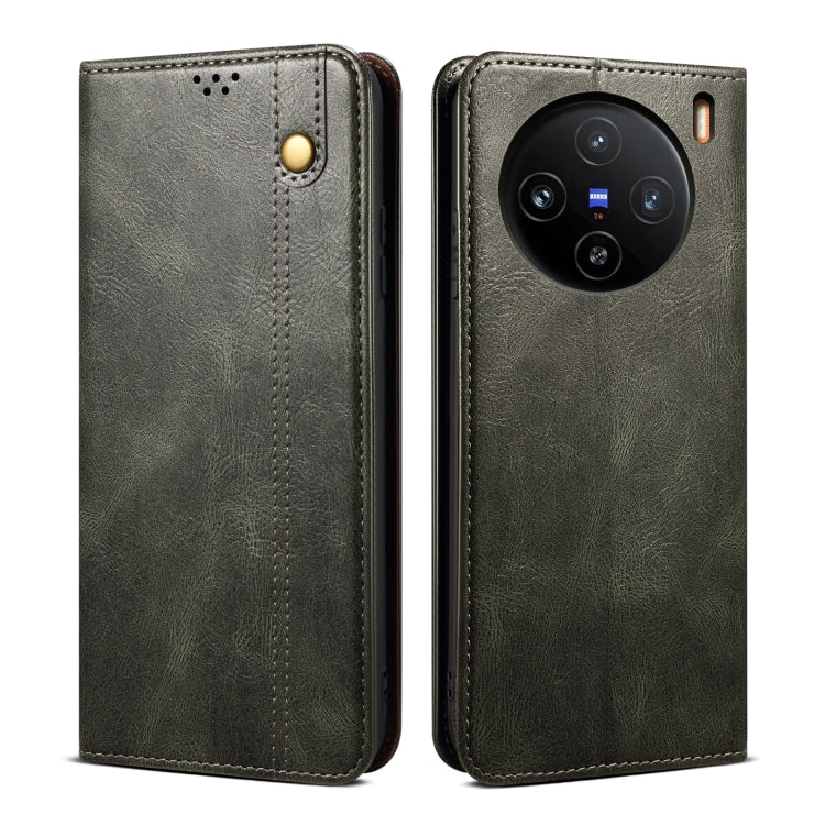 Oil Wax Crazy Horse Texture Leather Phone Case, Series 3