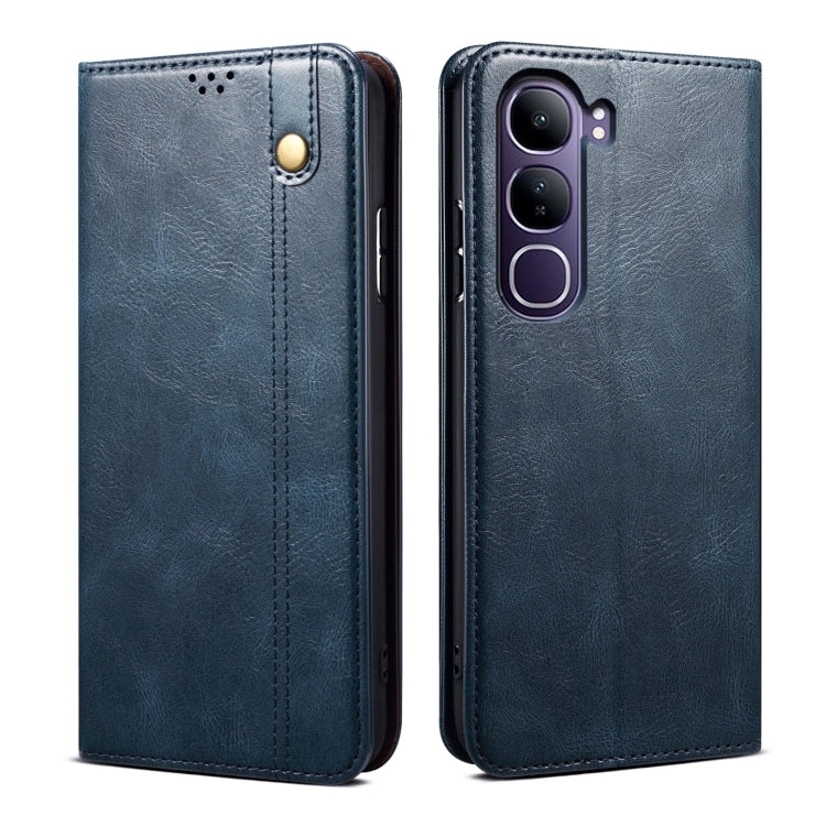 Oil Wax Crazy Horse Texture Leather Phone Case, For vivo V40 Lite 4G IDN / 5G IDN, For vivo V40e 5G India / iQOO Z9s 5G, For vivo S19 Pro, For vivo S19, For vivo X100 Ultra, For vivo Y38 5G Global