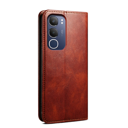 Oil Wax Crazy Horse Texture Leather Phone Case