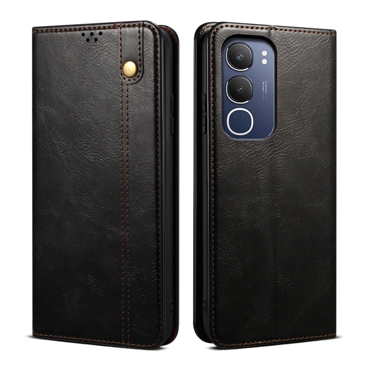 Oil Wax Crazy Horse Texture Leather Phone Case